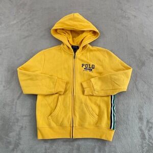 Polo Ralph Lauren Hoodie‎ Kids 7 Gold Full Zip Spell Out Logo Athletic 1967